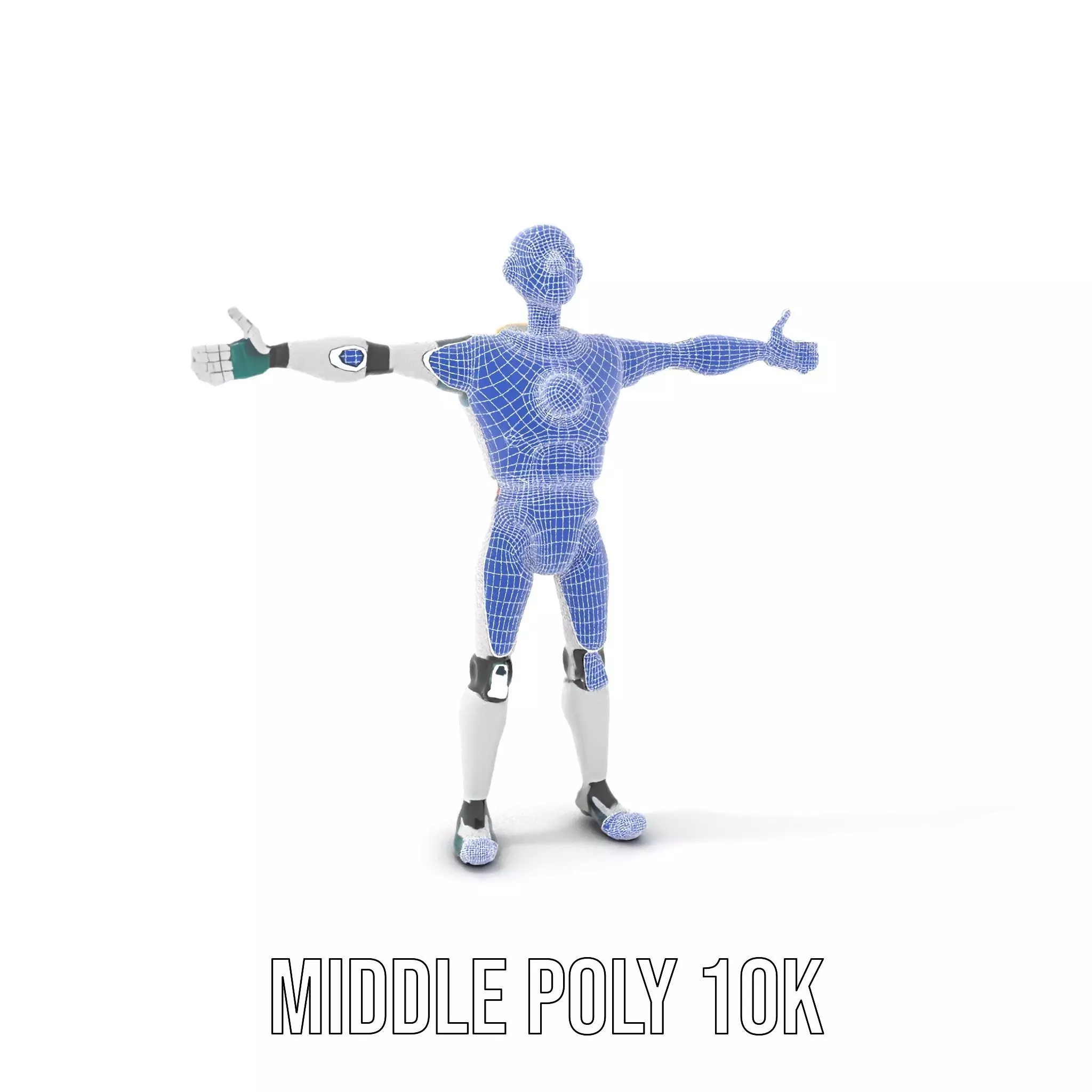 Friendly Robot Character model pack Low-poly 3D model_18