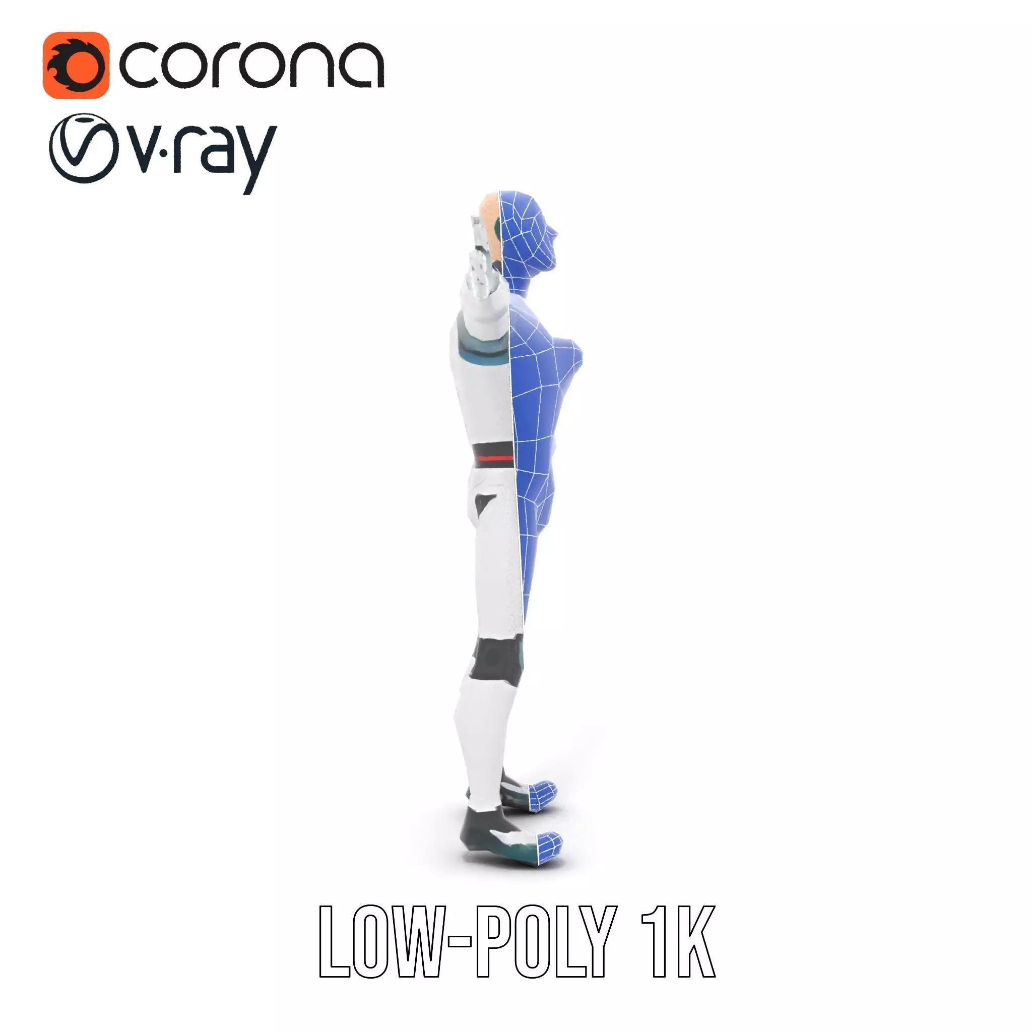 Friendly Robot Character model pack Low-poly 3D model_30