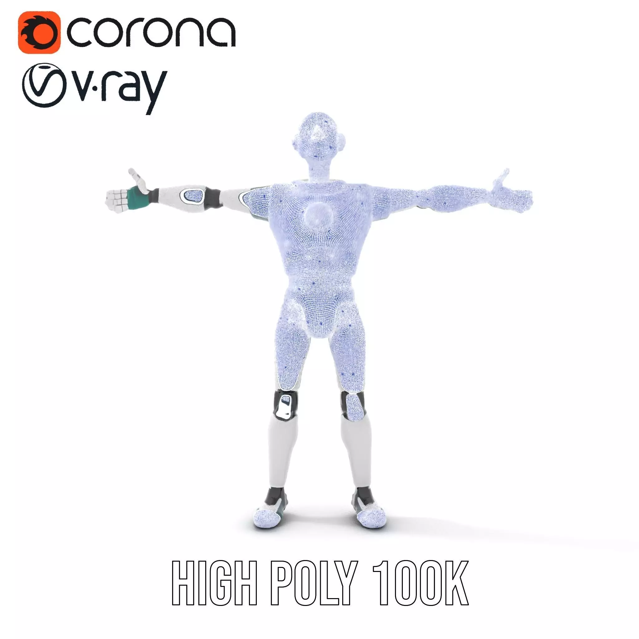 Friendly Robot Character model pack Low-poly 3D model_33