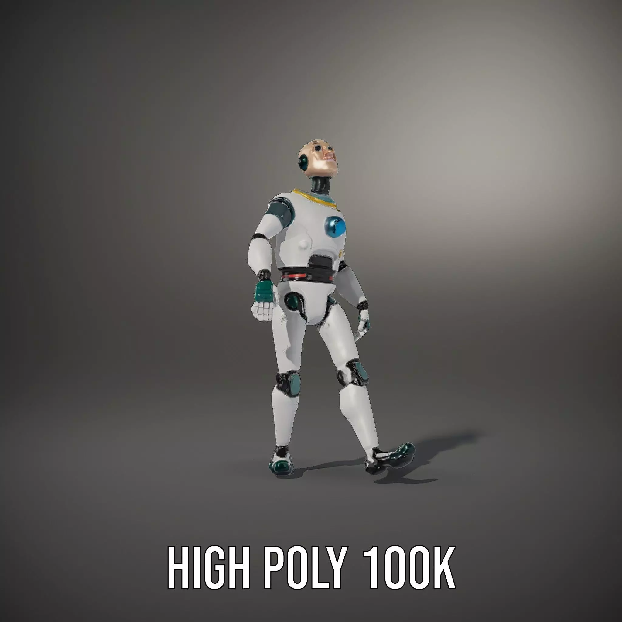 Friendly Robot Character model pack Low-poly 3D model_17