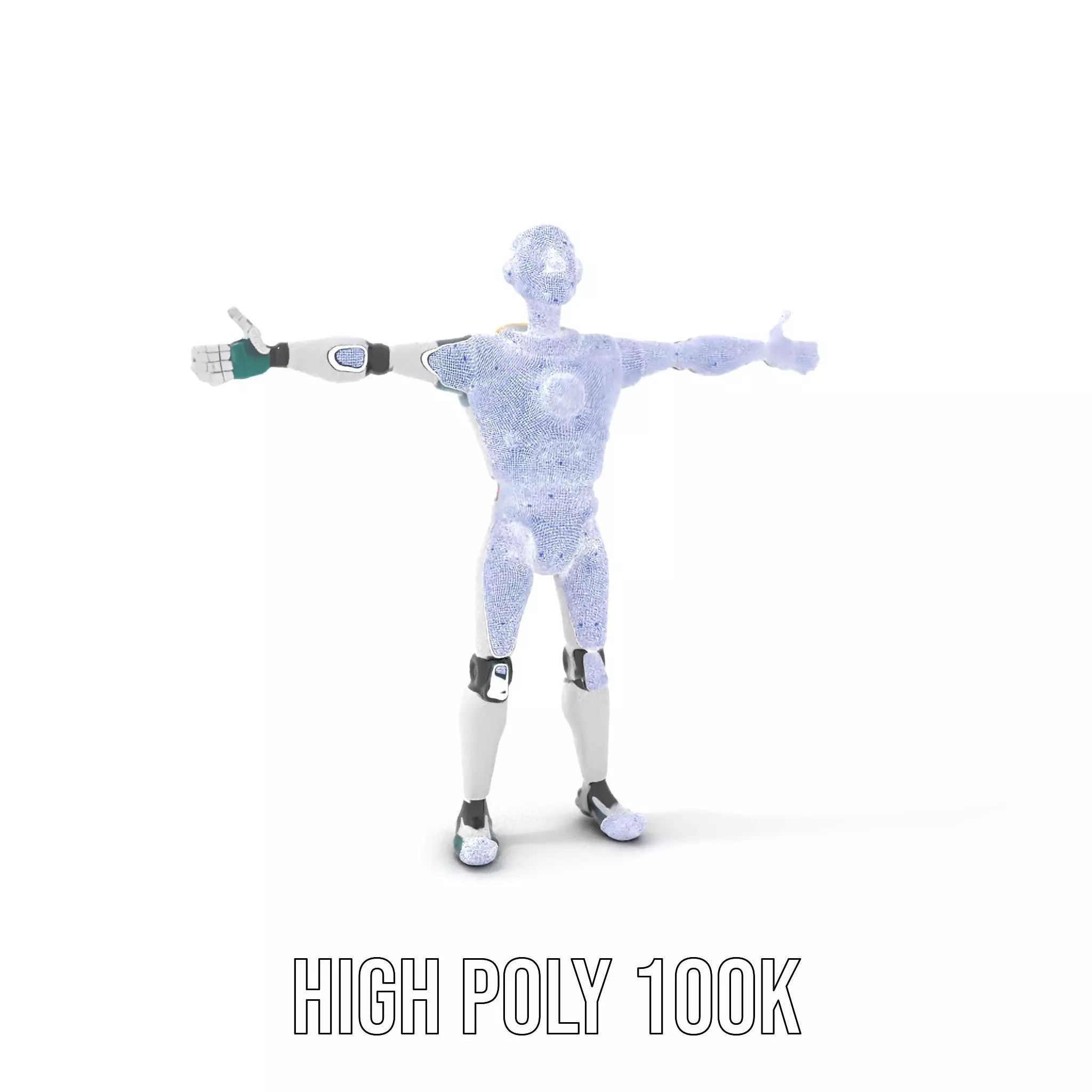 Friendly Robot Character model pack Low-poly 3D model_4