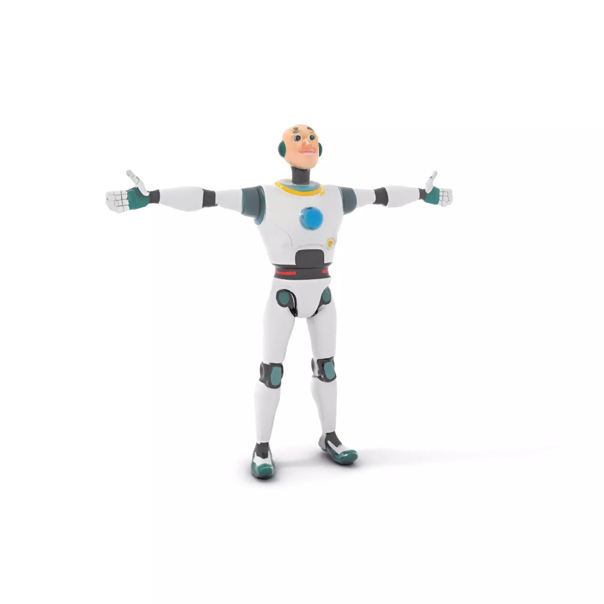 Friendly Robot Character model pack Low-poly 3D model_12