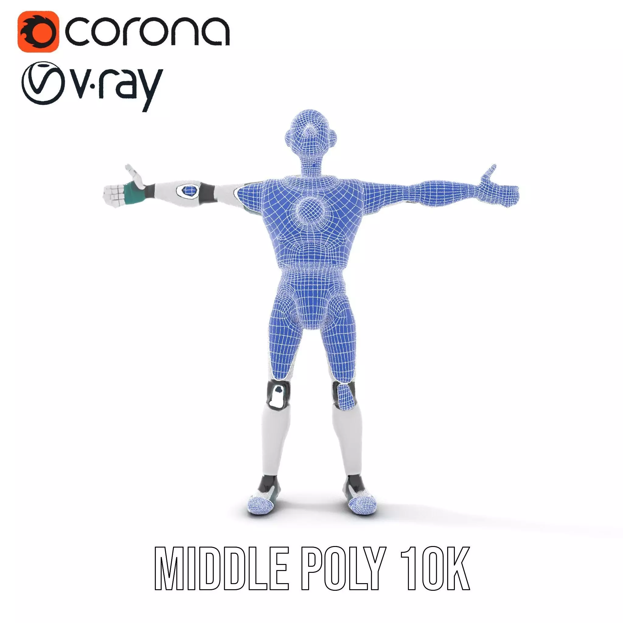 Friendly Robot Character model pack Low-poly 3D model_29
