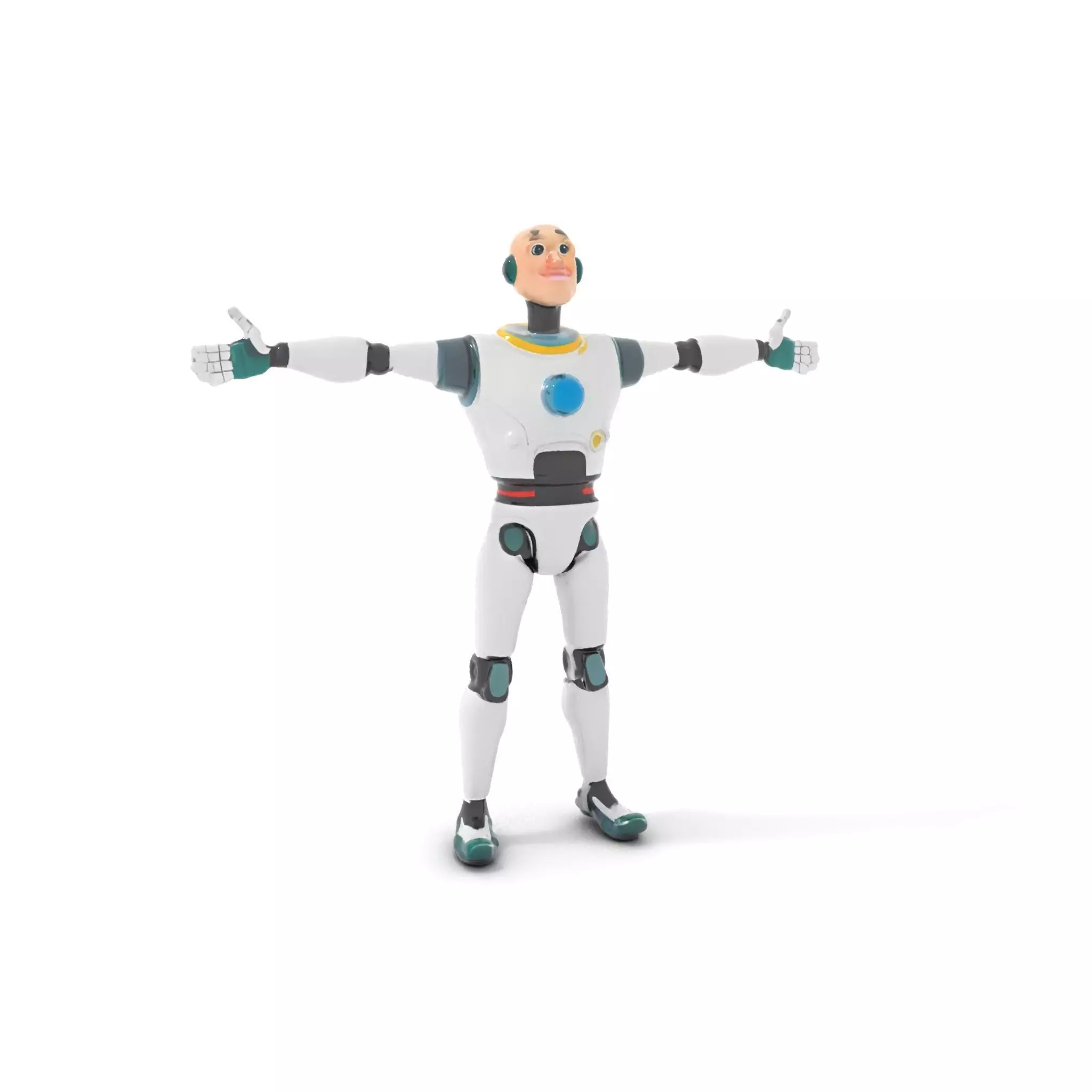 Friendly Robot Character model pack Low-poly 3D model_0