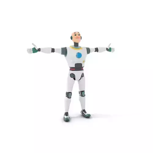 Friendly Robot Character model pack Low-poly 3D model