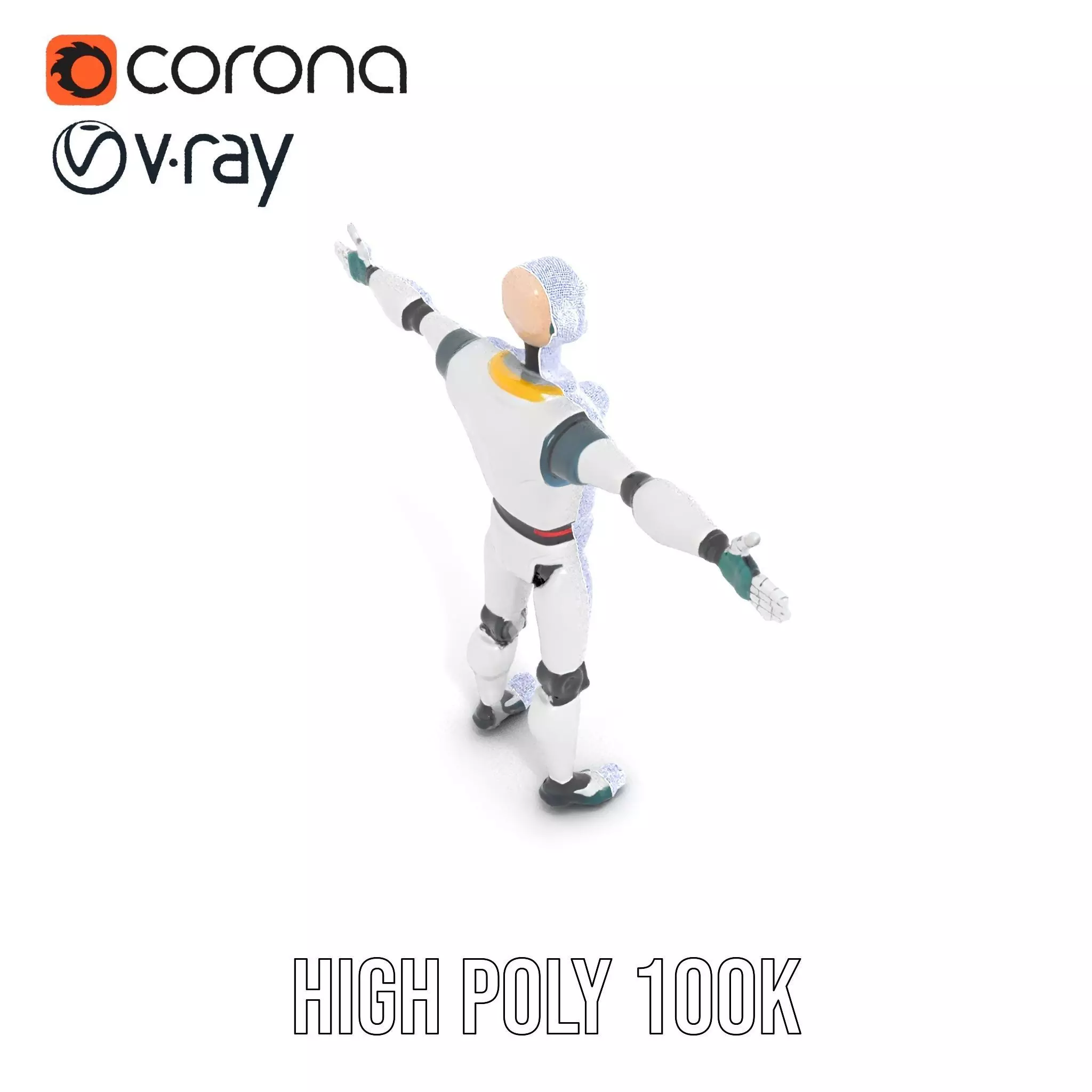 Friendly Robot Character model pack Low-poly 3D model_32