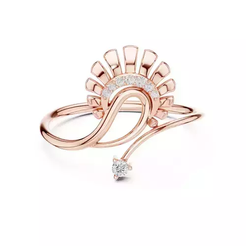 Round Cut Diamond Engagement Wedding Bypass Ring 3DM STL Video