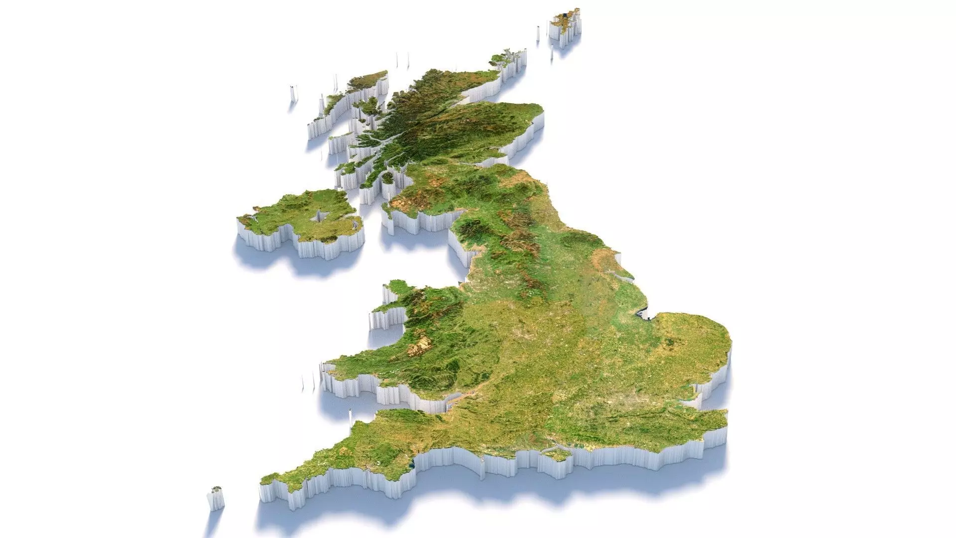 United Kingdom Terrain country 3D model