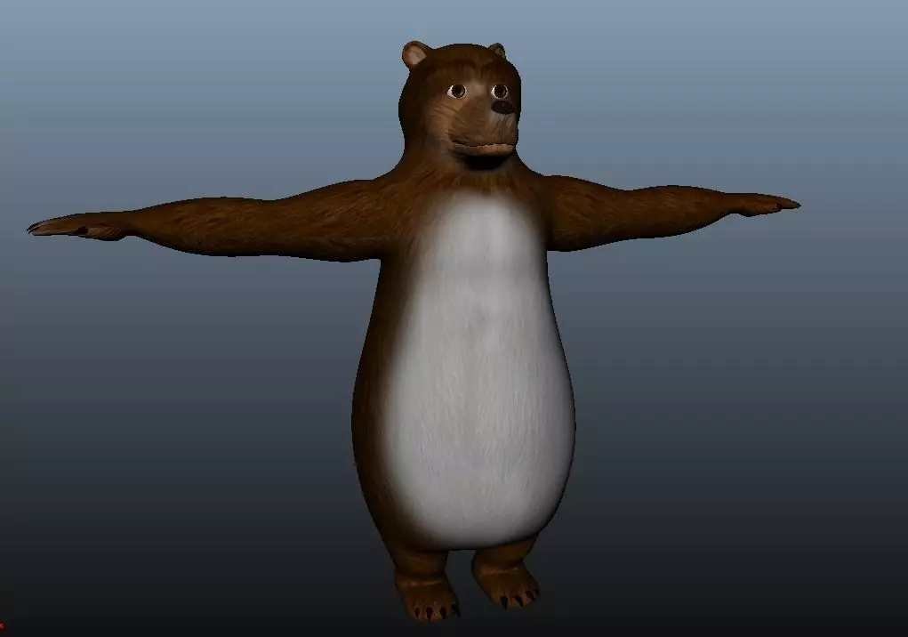 Honey Bear Low-poly 3D model_0