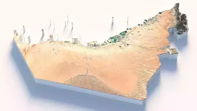 UAE Terrain Country 3D model