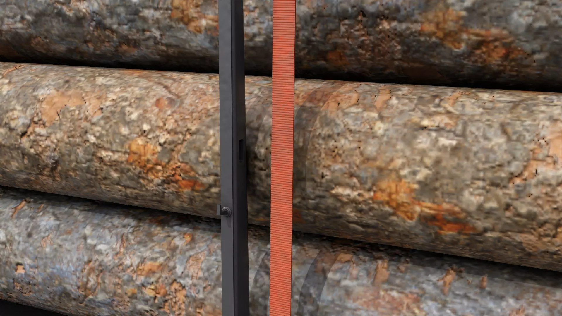 Logging Trailer 01 Black with load Single Mat All PBR Textures Low-poly 3D model_22