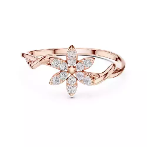 Twist Shank Round Diamond Engagement Wedding Ring 3DM STL Video