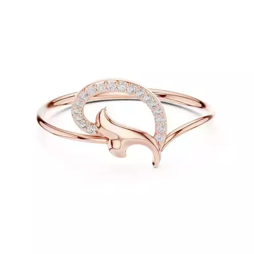 Unique Curve Round Diamond Engagement Wedding Ring 3DM STL Video