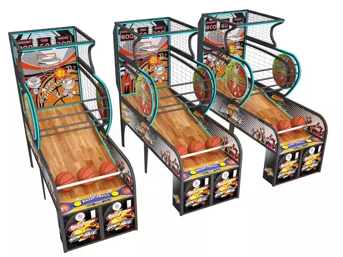 Basketball Machine Arcade Game  Low-poly 3D model