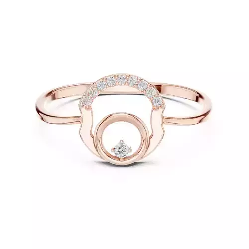 Light Weight Round Diamond Fancy Engagement Ring 3DM STL Video