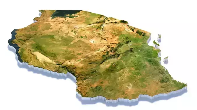 Tanzania Terrain Country 3D model