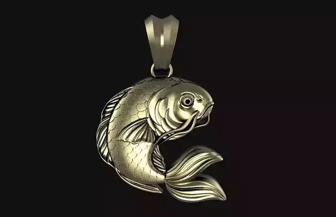 Koi fish pendant 