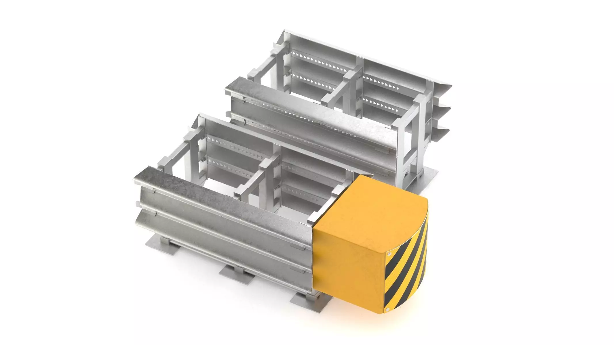 Modular Crash Cushion 3D model_14