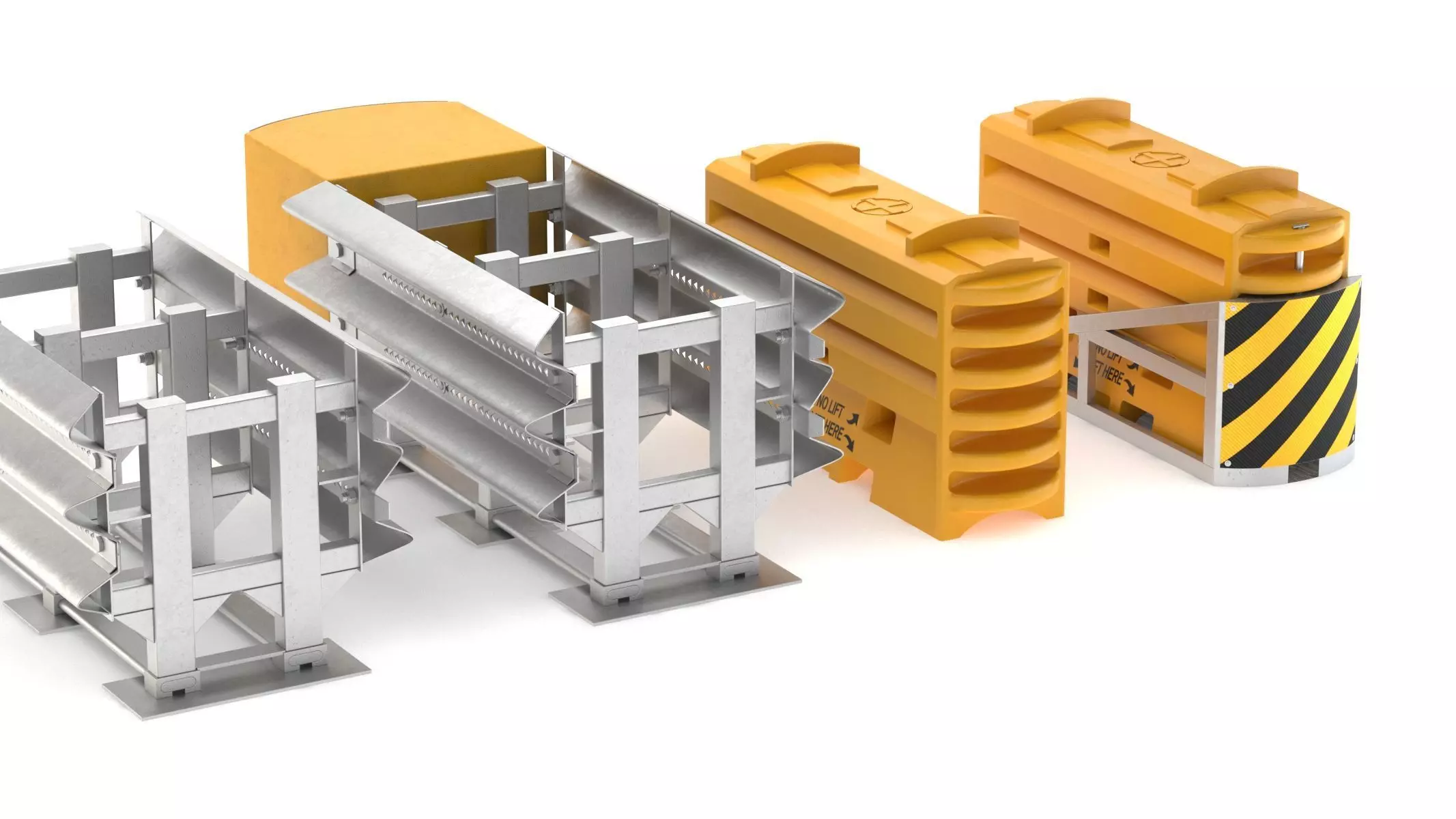 Modular Crash Cushion 3D model_16