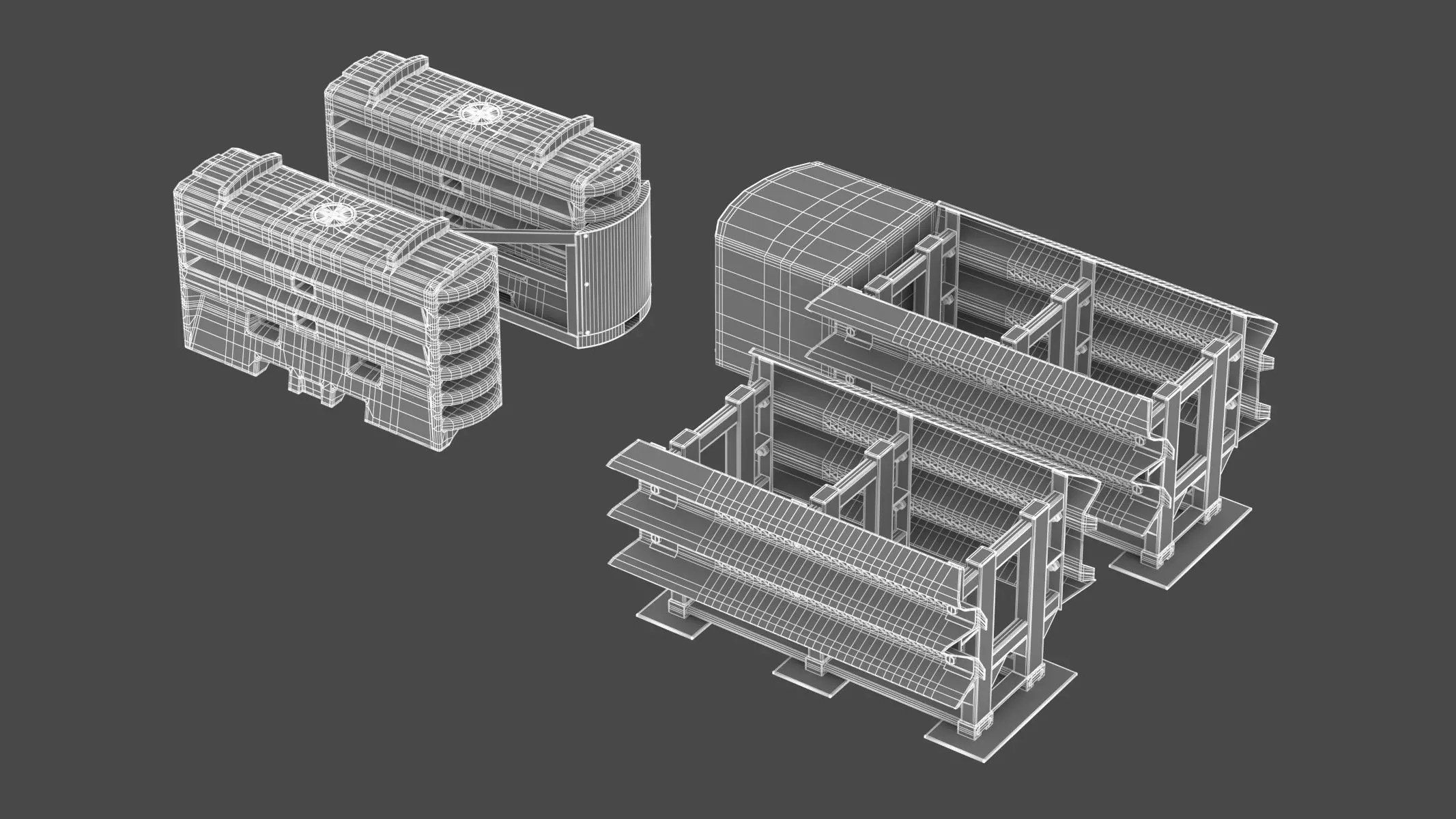Modular Crash Cushion 3D model_9