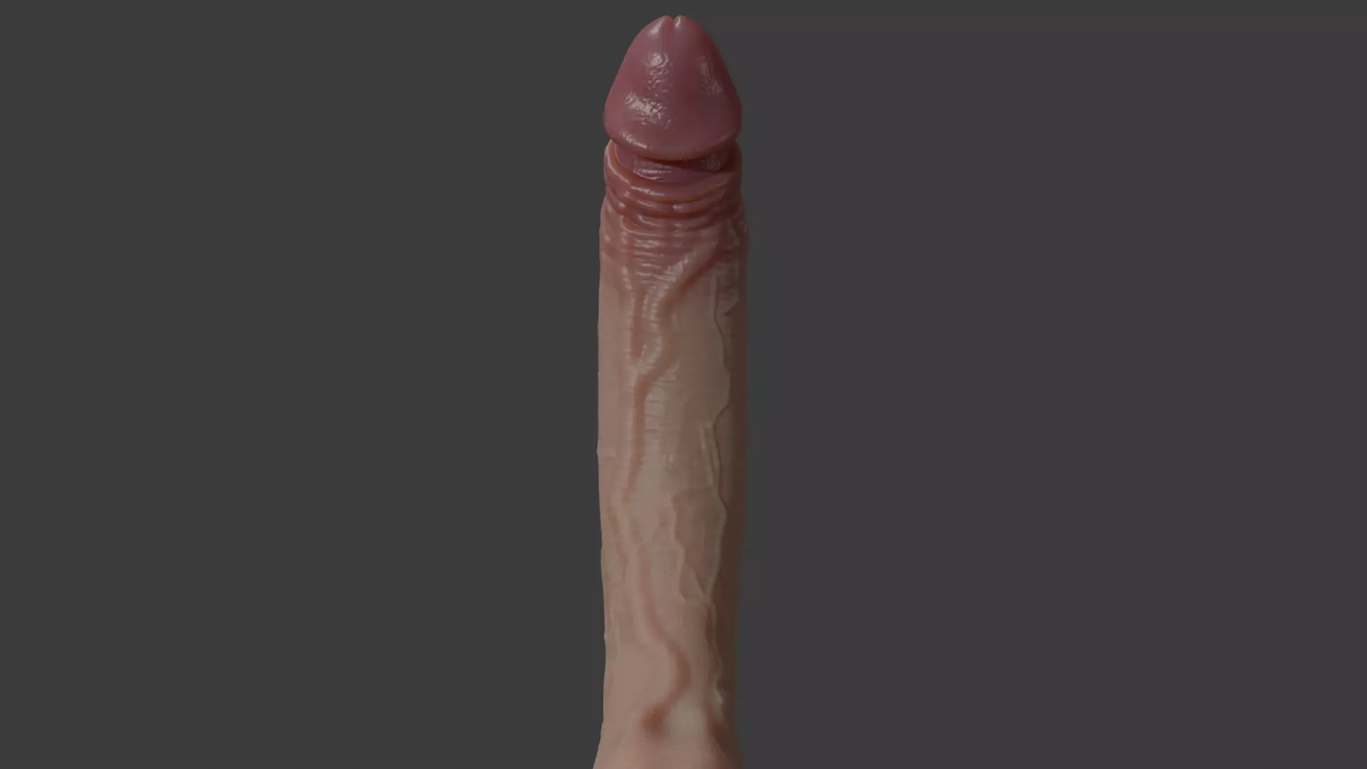 Stylized Penis and Balls Rigged Lowpoly and Highpoly Low-poly 3D model_6