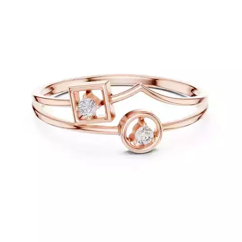 Two Round Diamond Split Shank Curve Wedding Ring 3DM STL Video