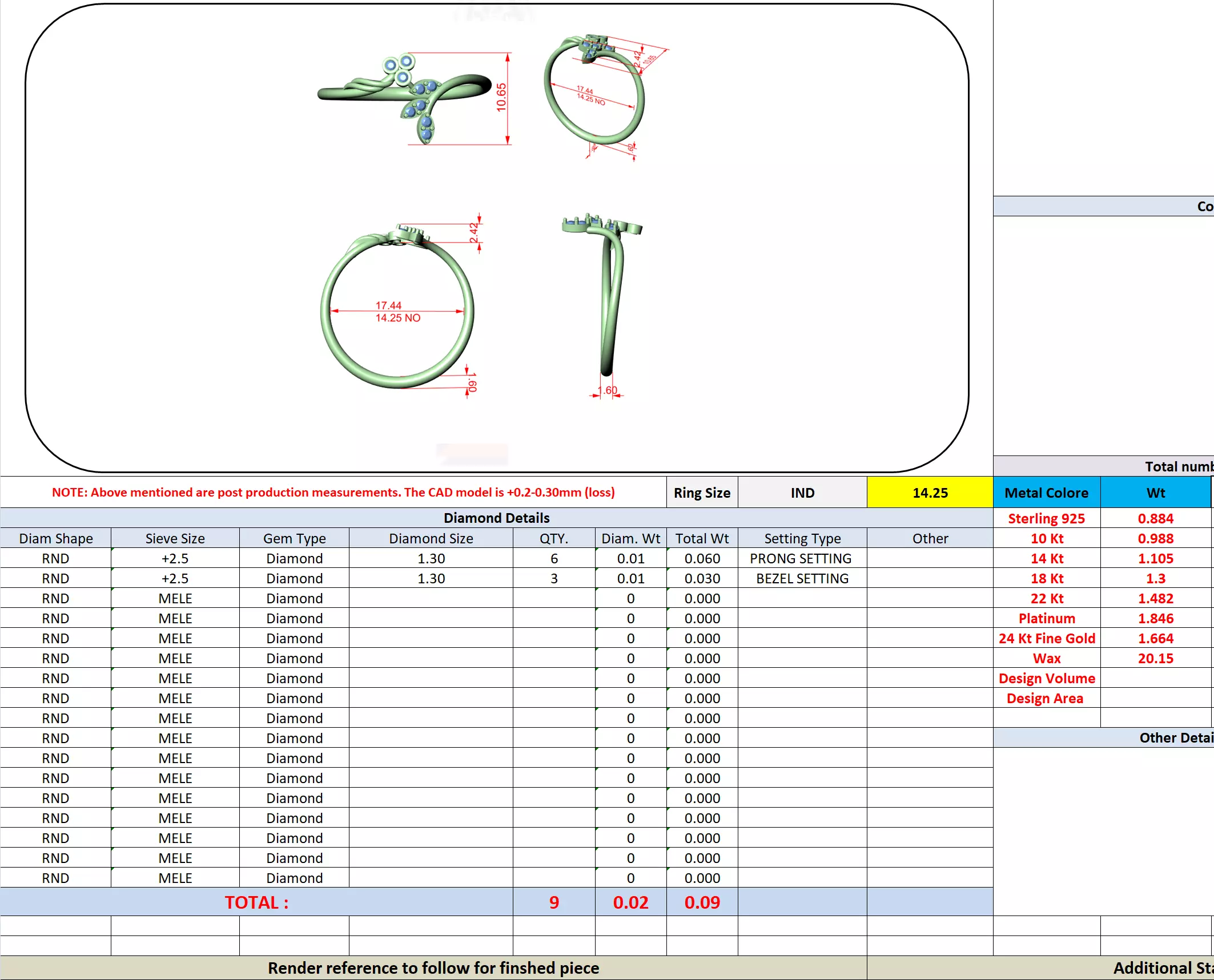 Bezel Set Round Cut Diamond Bypass Wedding Ring 3DM STL Video 3D print model_13