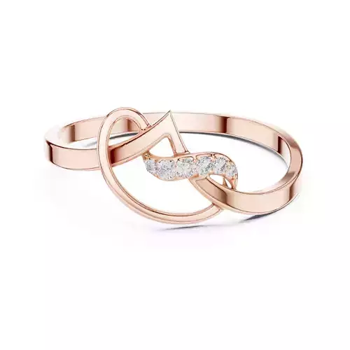 Round Diamond Chevron Curve Engagement Ring 3DM STL Video