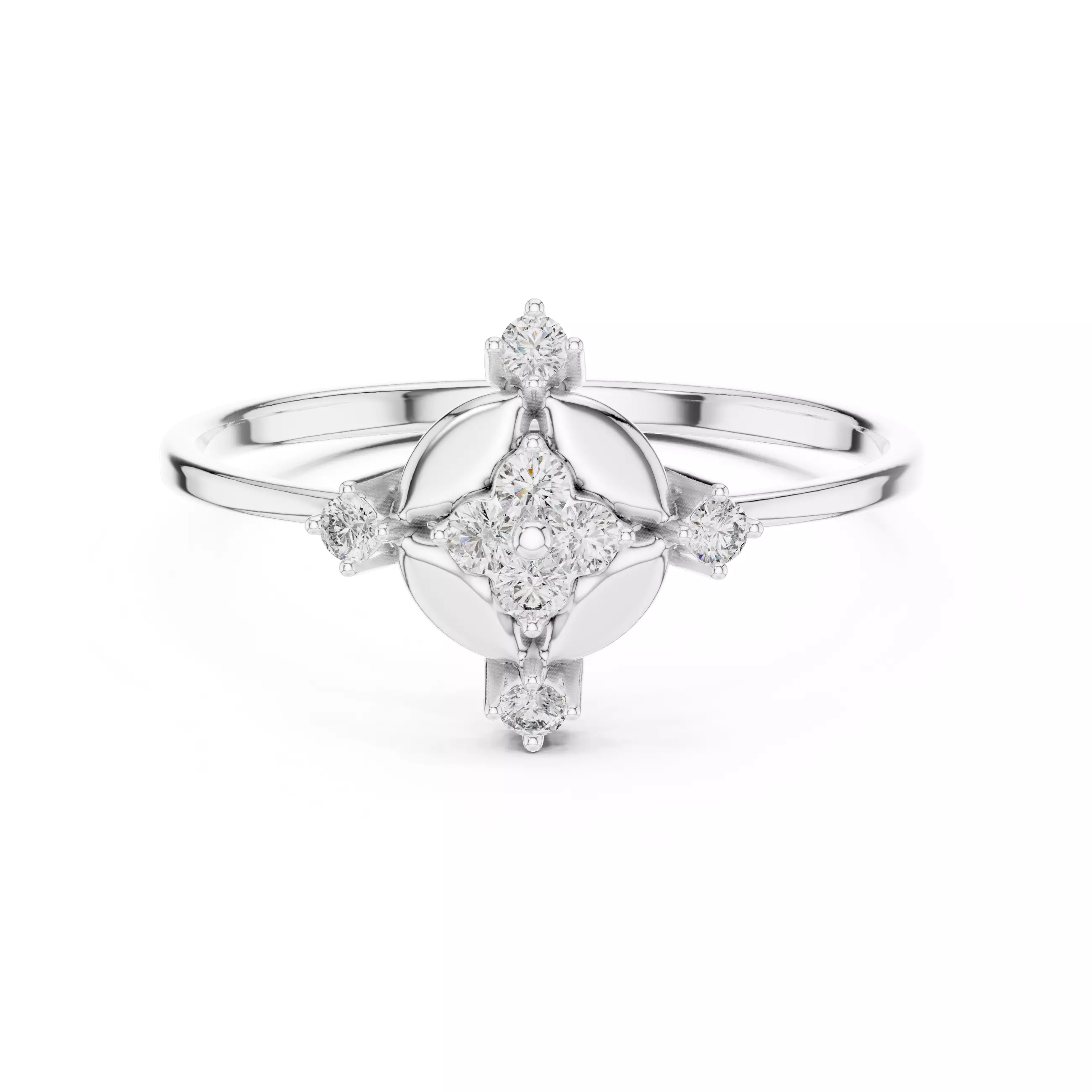 Fake Marquise Diamond Engagement Wedding Ring 3DM STL Video 3D print model_2