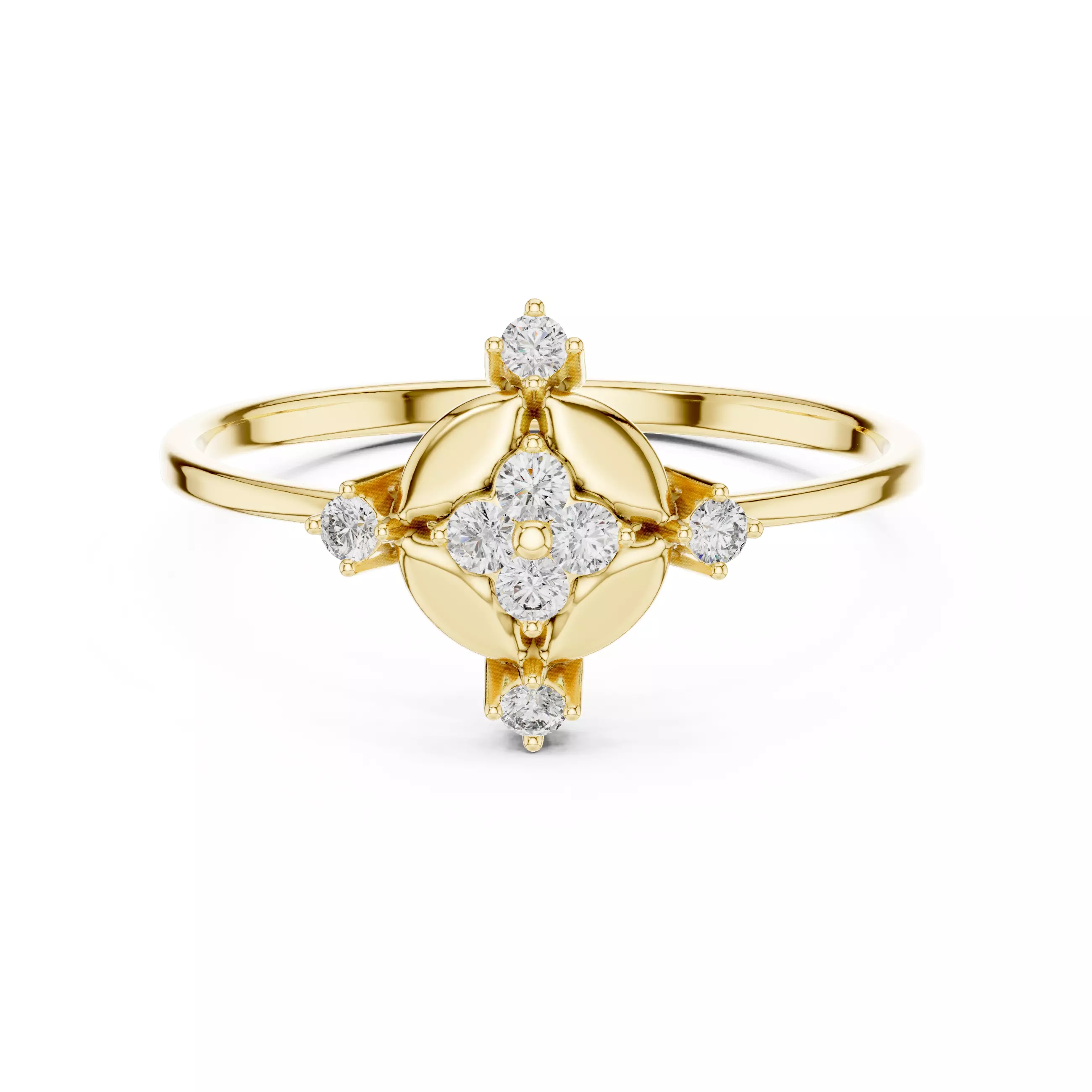 Fake Marquise Diamond Engagement Wedding Ring 3DM STL Video 3D print model_1