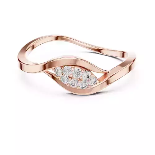 Round Diamond Curved Engagement Wedding Ring 3DM STL Video