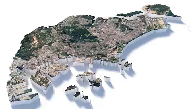Singapore Terrain Country 3D model