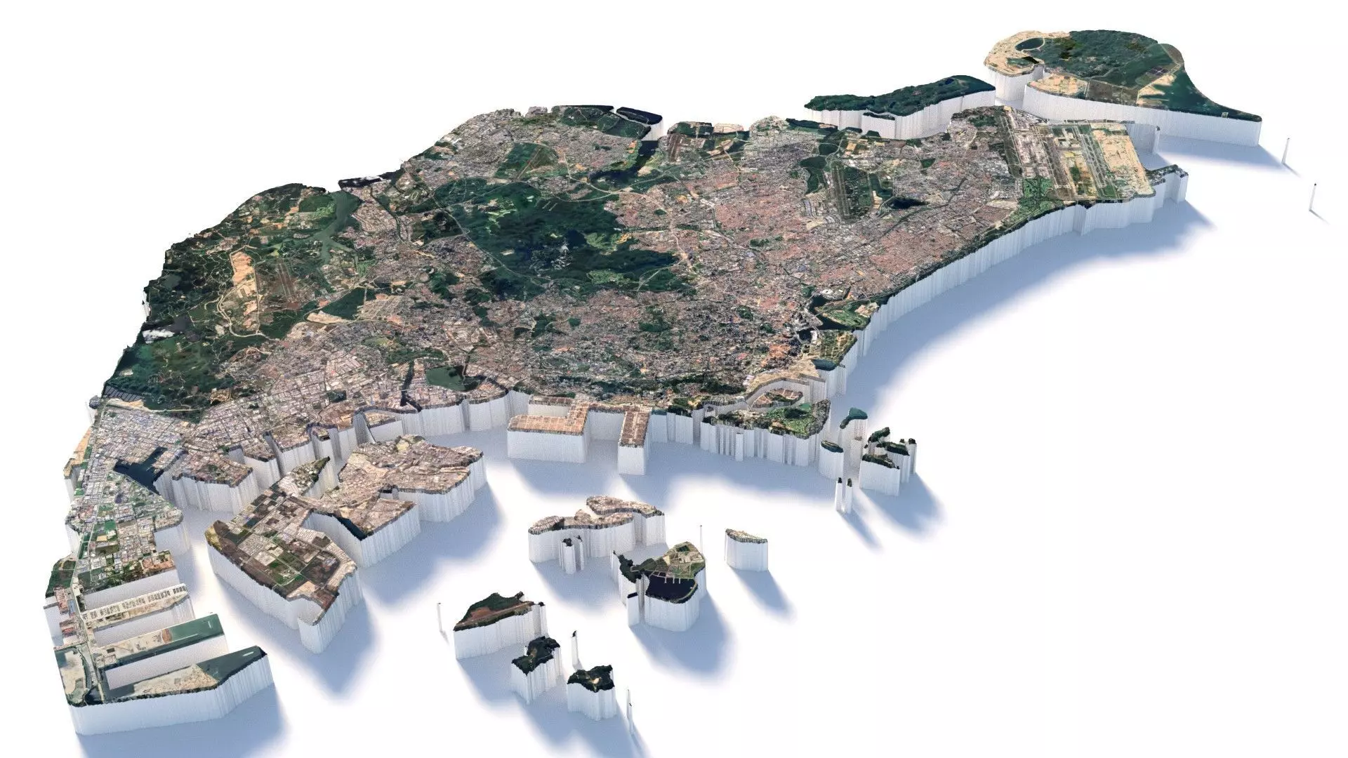 Singapore Terrain Country 3D model