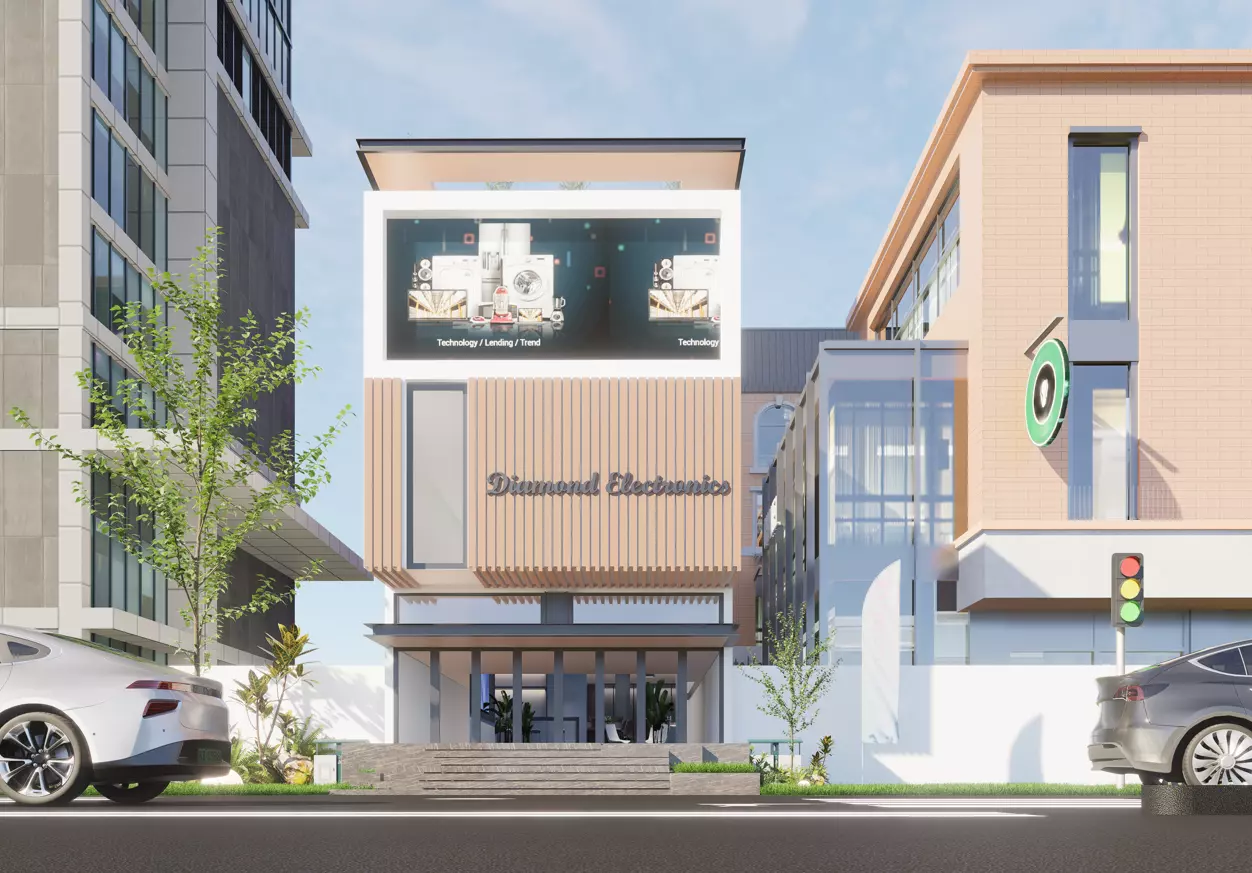 Modern 2-Shop Design SketchUp D5 Renders 3D model_0