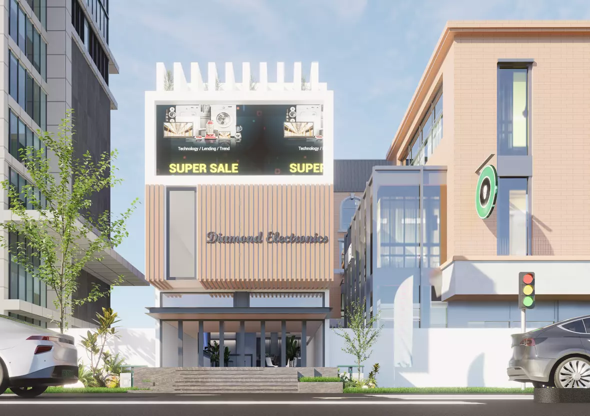 Modern 2-Shop Design SketchUp D5 Renders 3D model_1