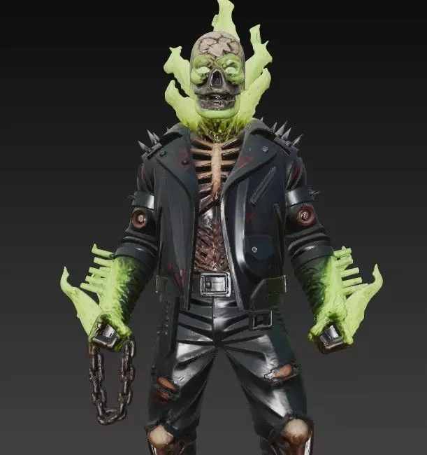 The Spectral Rider Low-poly 3D model_0