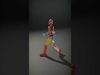 Retro Orange Robot model pack Low-poly 3D model_2