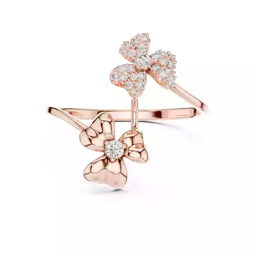 Round Cluster Diamond Flower Engagement Ring 3DM STL Video