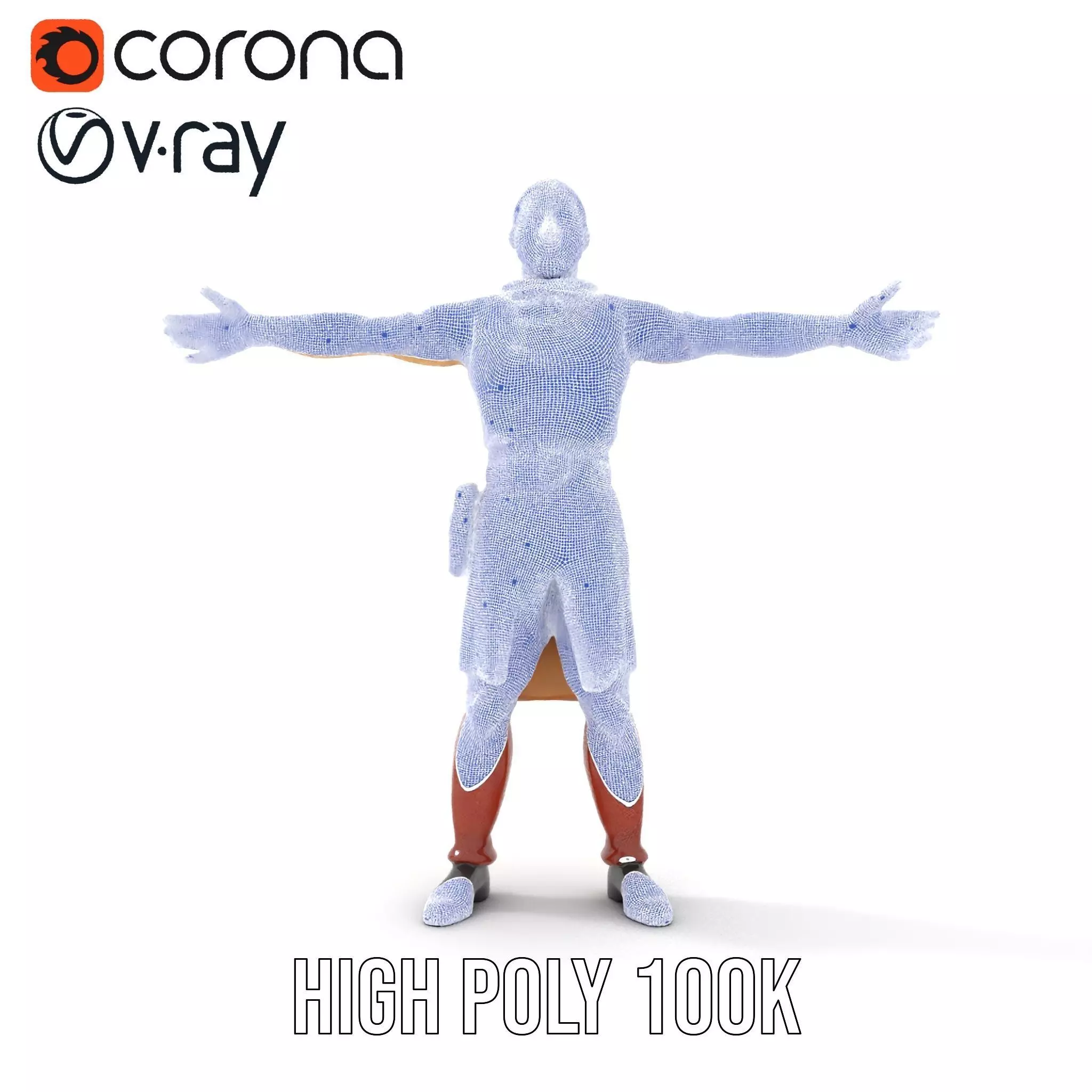 Desert Scout Costume model pack Low-poly 3D model_24