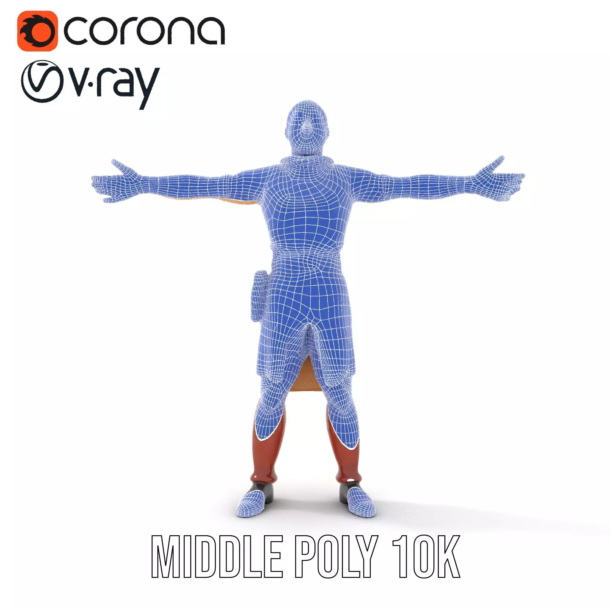 Desert Scout Costume model pack Low-poly 3D model_28