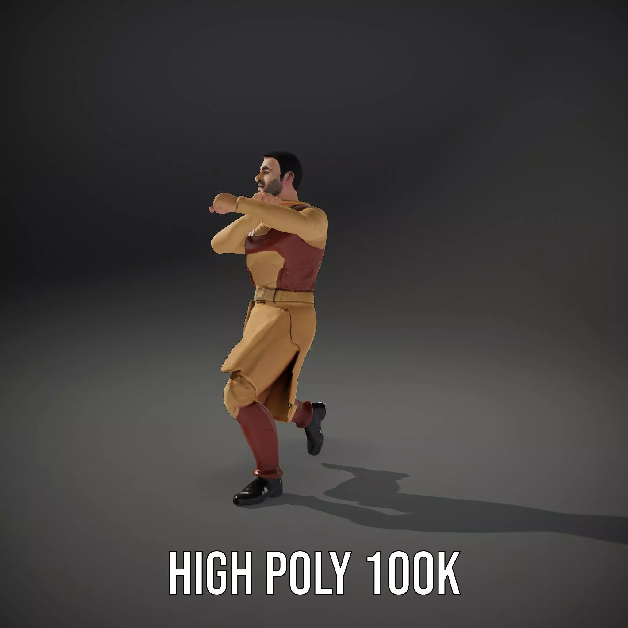 Desert Scout Costume model pack Low-poly 3D model_34