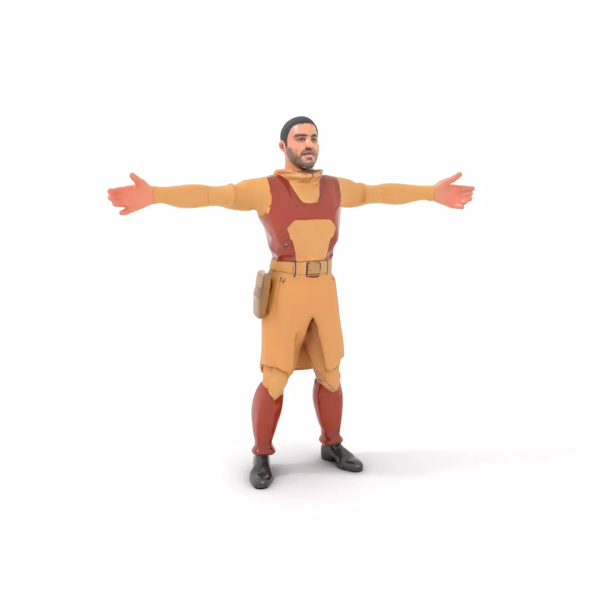 Desert Scout Costume model pack Low-poly 3D model_0