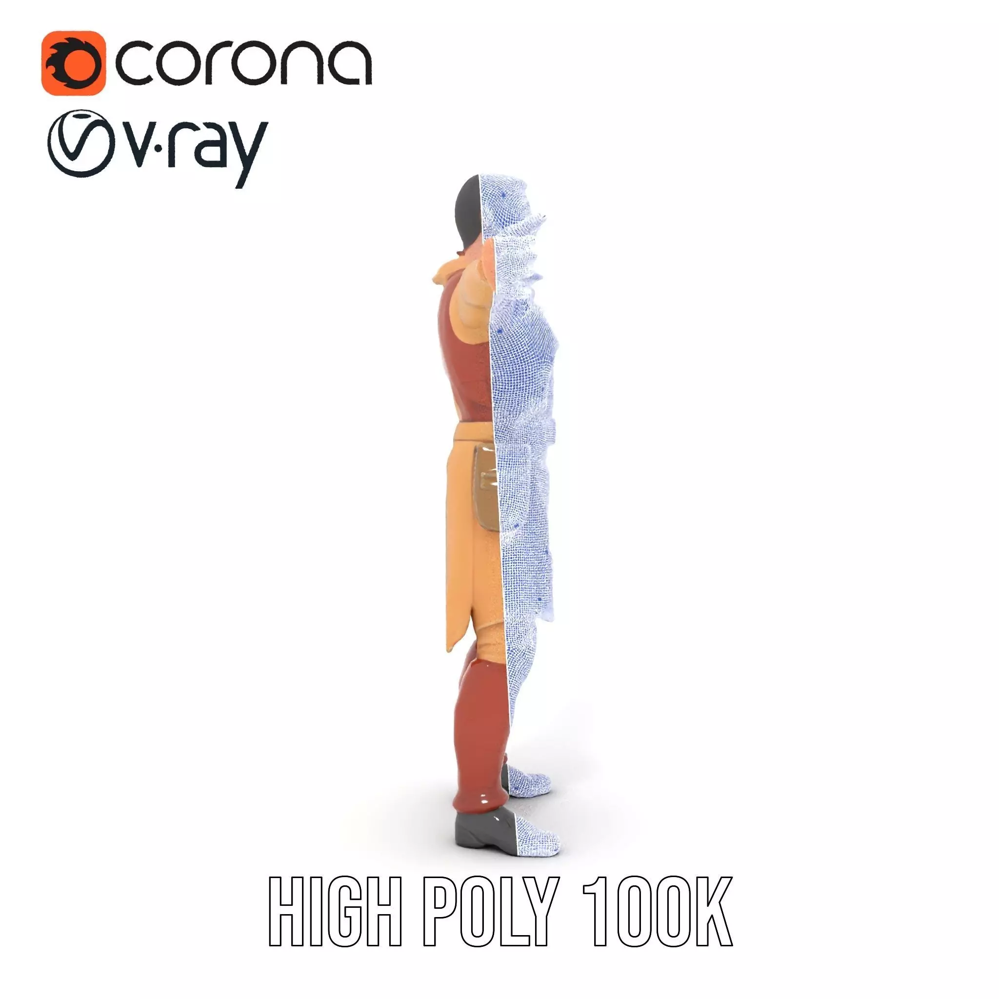 Desert Scout Costume model pack Low-poly 3D model_21