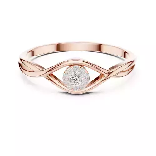 Round Diamond Twisted Engagement Wedding Ring 3DM STL Video