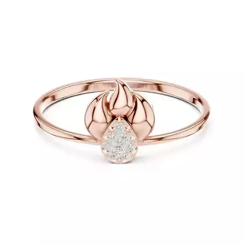 Round Cut Diamond Leaf Engagement Wedding Ring 3DM STL Video