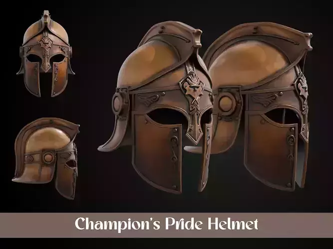 Stylized Gladiator Helmet - Arena Defender