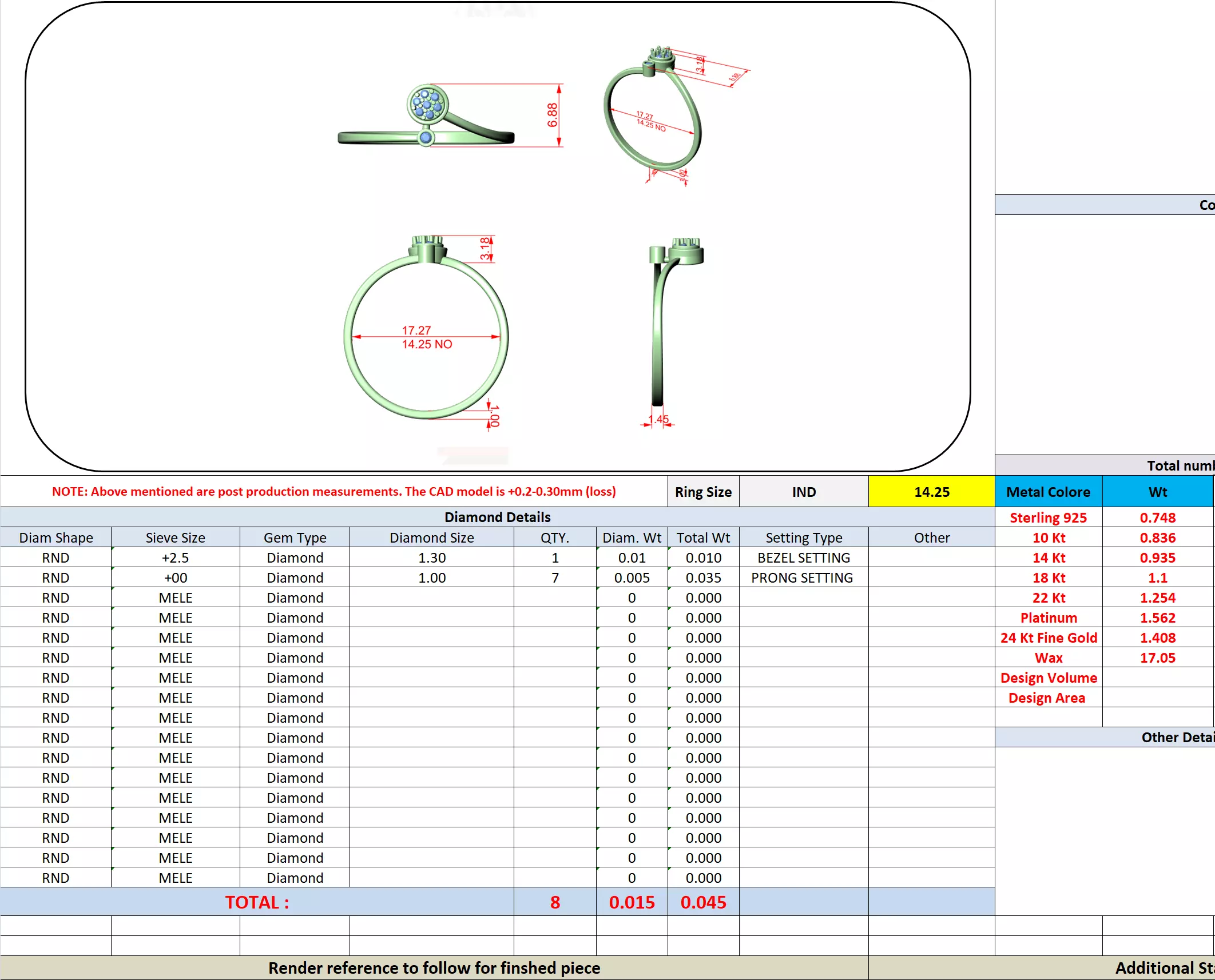 Bezel Set Round Diamond Curved Engagement Ring 3DM STL Video 3D print model_13