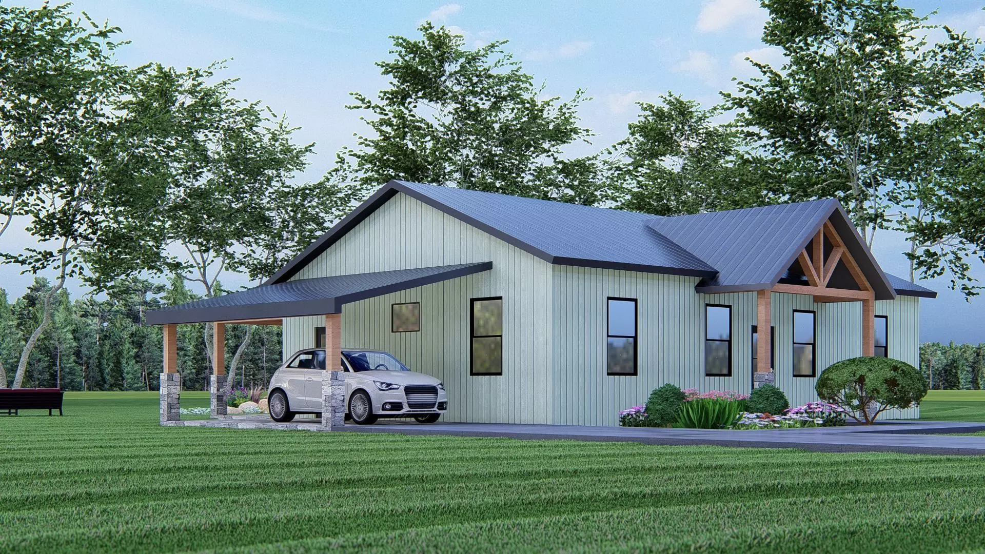 Barndominium House Design   3D model_3