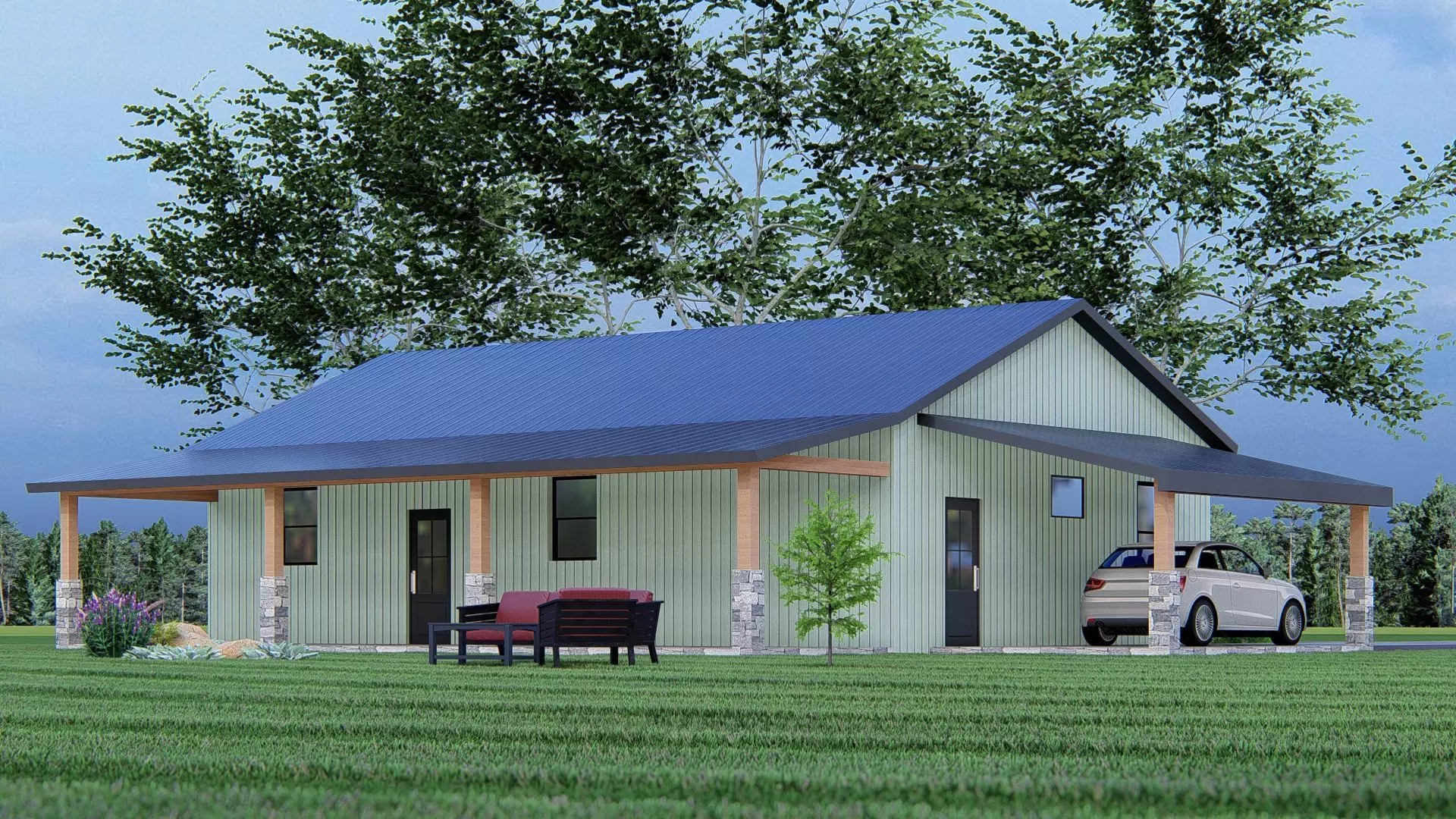 Barndominium House Design   3D model_0