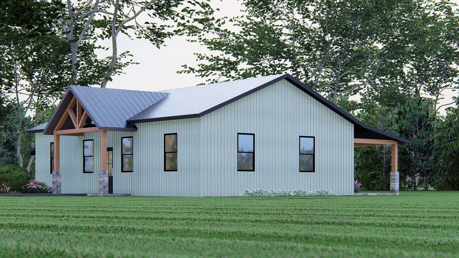 Barndominium House Design   3D model_2